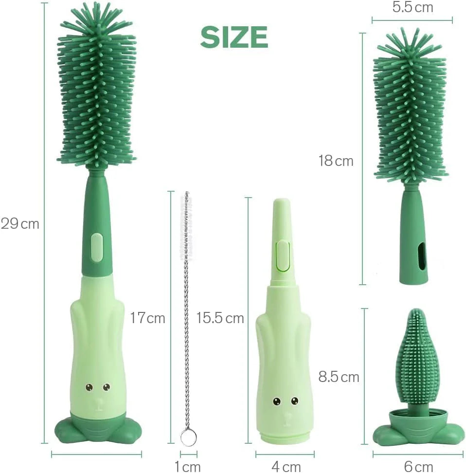 3-in-1 Baby Feeder Cleaner – Bottle, Nipple & Straw Brush
