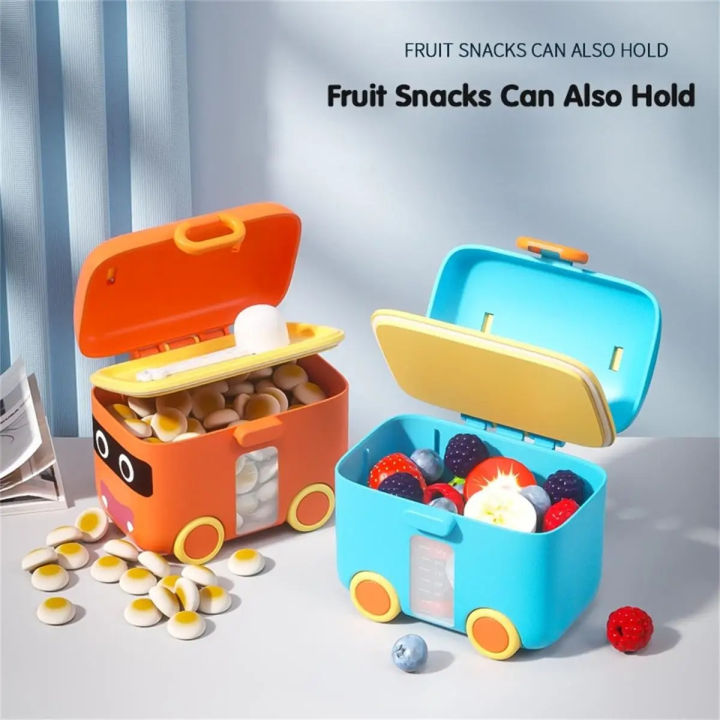 Baby Milk Powder Dispenser AirTight Handle Milk Powder Storage Box