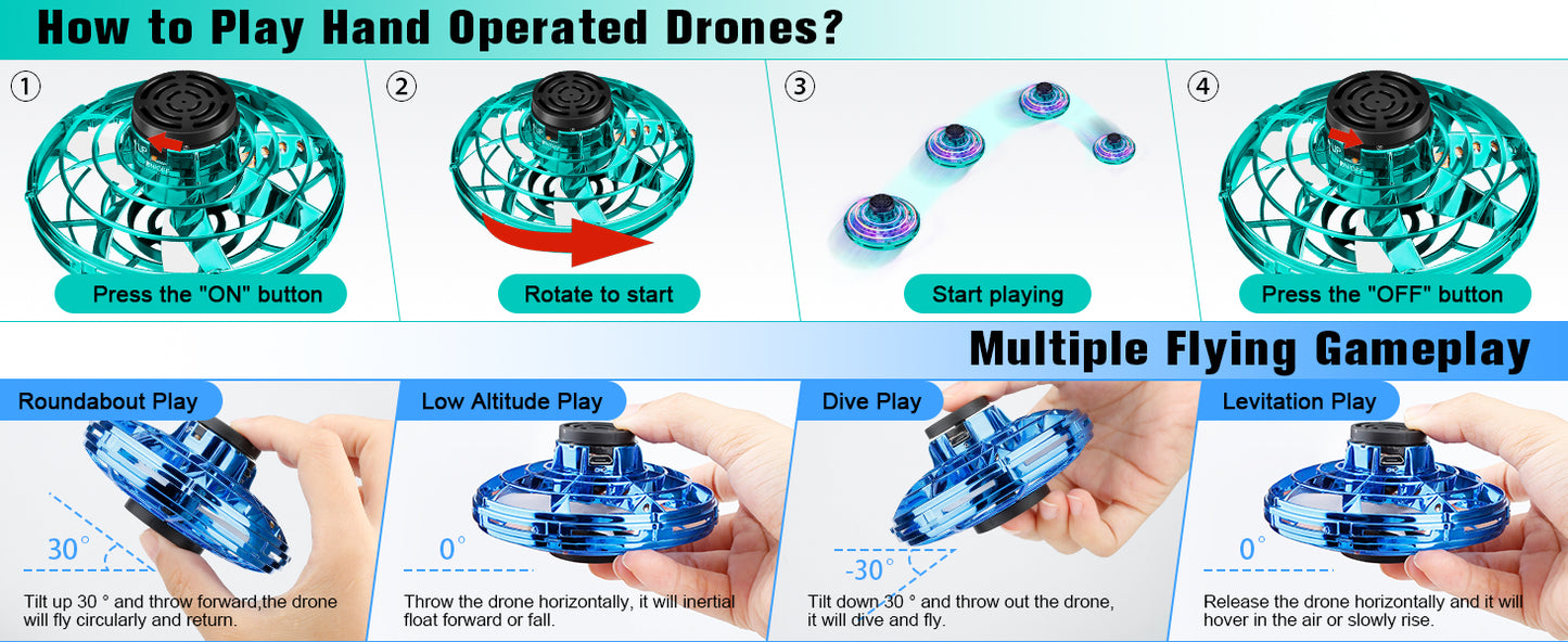 LED Flying Spinner Toy – The Ultimate UFO Fun for Kids & Adults