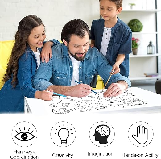 Children's Drawing Paper Roll Peel, Stick, and Color Anywhere