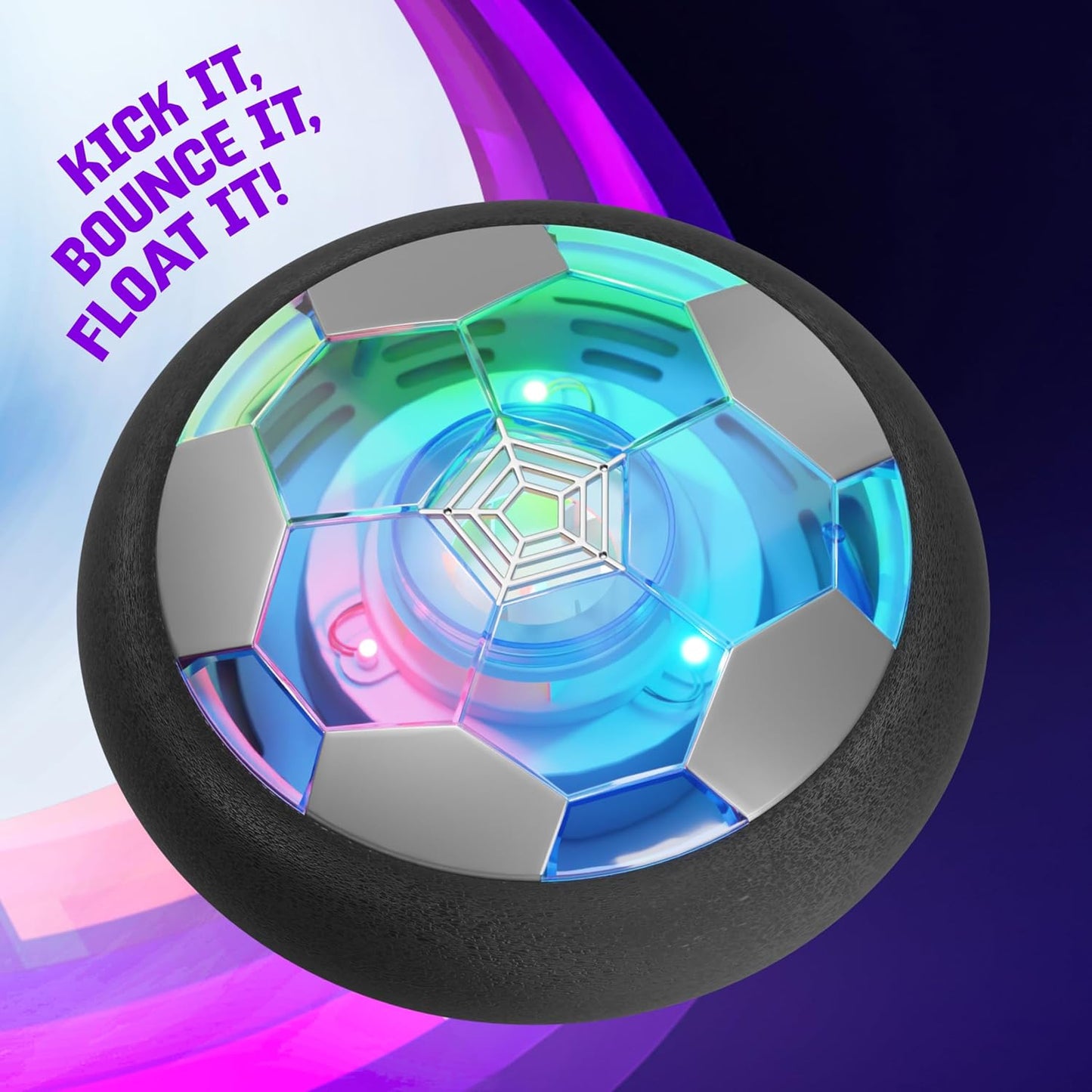 Rechargeable Floating Football with LED Lights – Safe Indoor Play