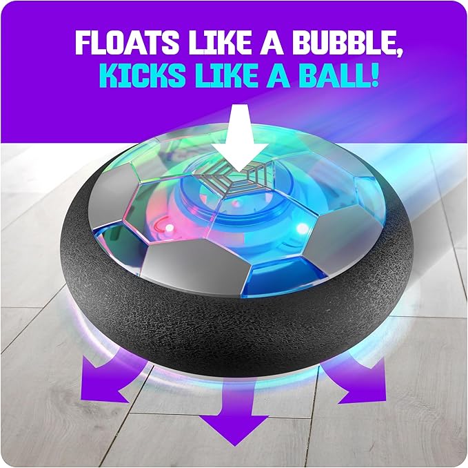 Rechargeable Floating Football with LED Lights – Safe Indoor Play