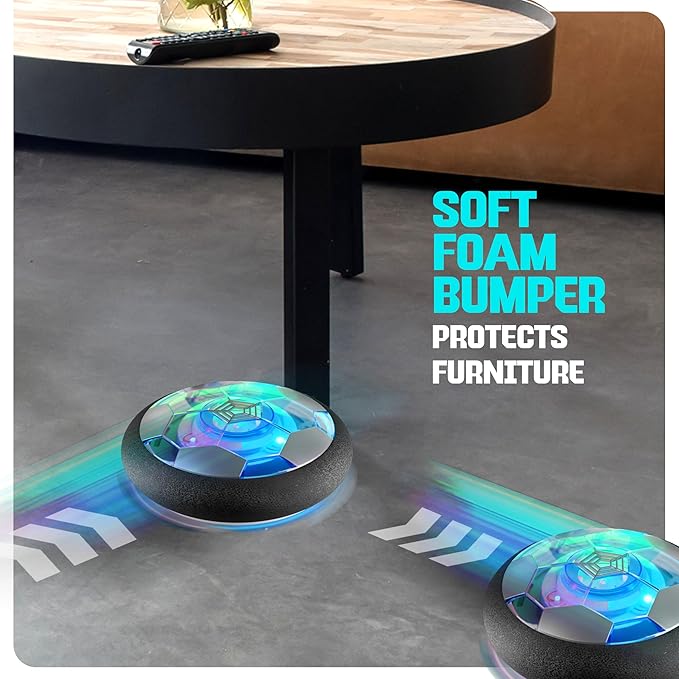 Rechargeable Floating Football with LED Lights – Safe Indoor Play