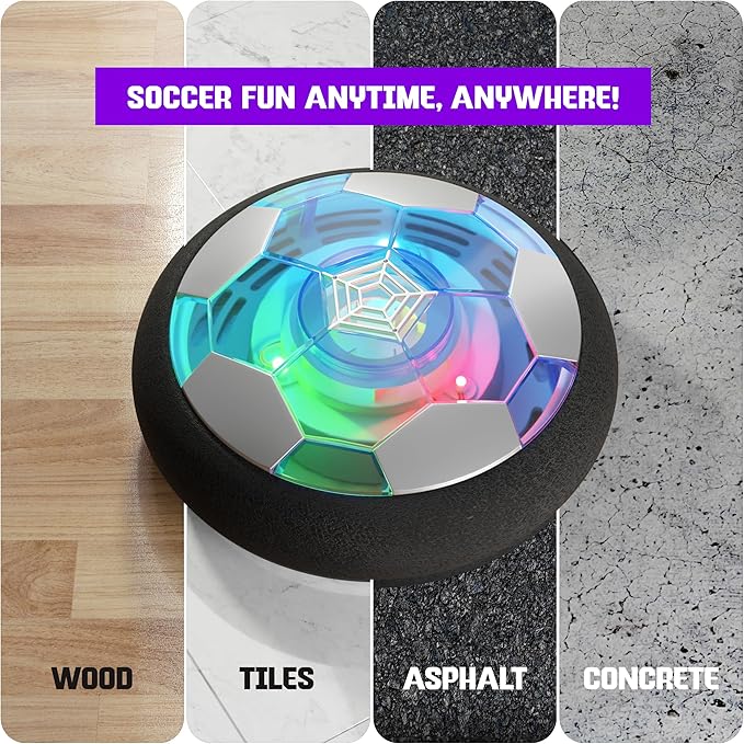 Rechargeable Floating Football with LED Lights – Safe Indoor Play