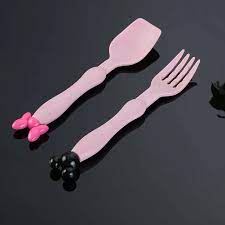 Pack of 2 Cute Kids Spoon & Fork Set – Mealtime Made Fun