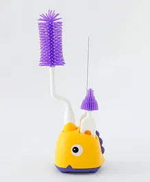 360° Silicone Baby Bottle Brush Set with Stand – Cleans Bottles, Nipples & Pacifiers
