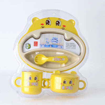 5 Piece Toddler Dish Set Bear Design Perfect for Little Hands