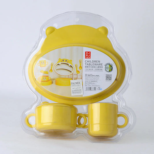 5 Piece Toddler Dish Set Bear Design Perfect for Little Hands