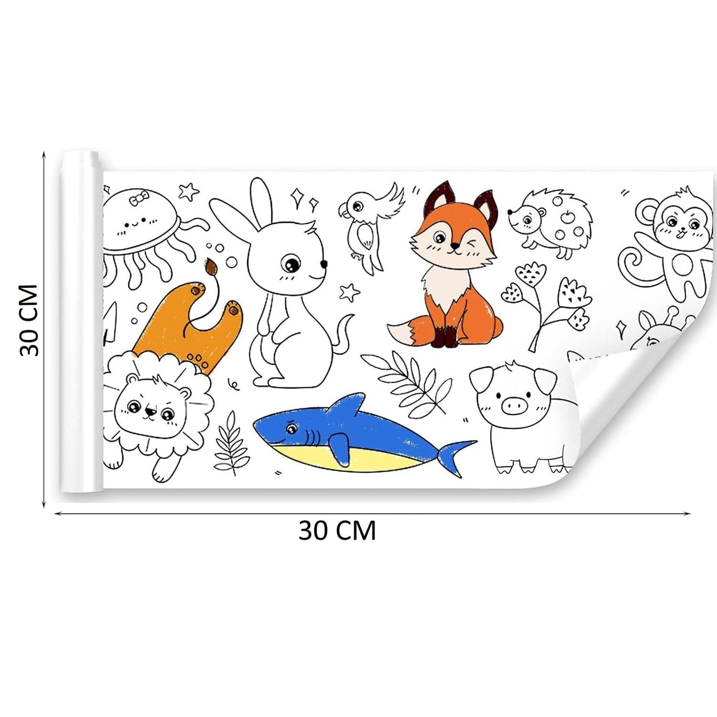 Children's Drawing Paper Roll Peel, Stick, and Color Anywhere