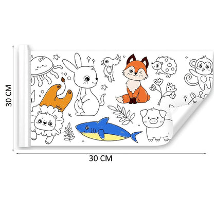 Children's Drawing Paper Roll Peel, Stick, and Color Anywhere
