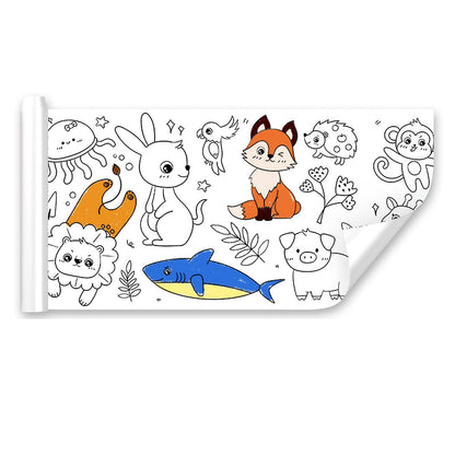 Children's Drawing Paper Roll Peel, Stick, and Color Anywhere