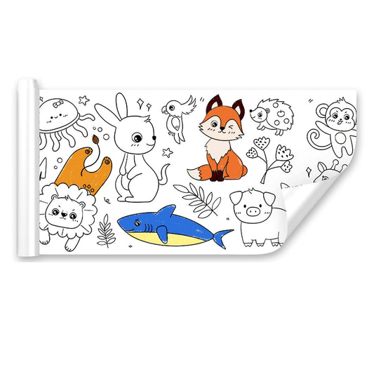 Children's Drawing Paper Roll Peel, Stick, and Color Anywhere