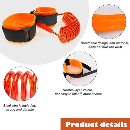 Anti-Lost Wrist Link with Comfortable Soft Padded Straps & Durable Coil
