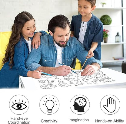 Children's Drawing Paper Roll Peel, Stick, and Color Anywhere