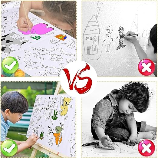 Children's Drawing Paper Roll Peel, Stick, and Color Anywhere