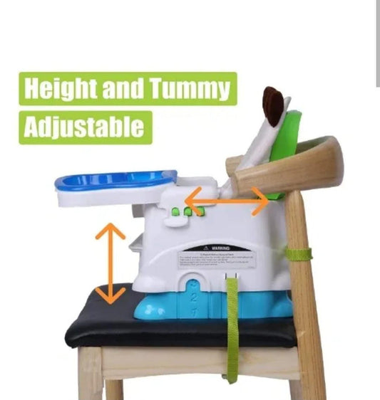 Baby Booster Dining Chair Adjustable, Portable Toddler Seat with Safety Belt for Secure & Easy Mealtime Anywhere