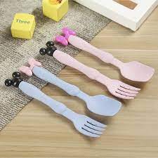 Pack of 2 Cute Kids Spoon & Fork Set – Mealtime Made Fun